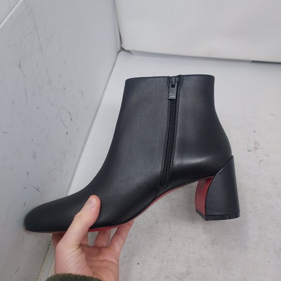 Christian Louboutin Black Turela Leather Ankle Boot - Picture 8 of 12